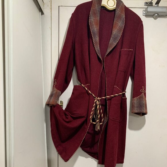 MADE IN ENGLAND VINTAGE WOOL ROBE JACKETS SIZE L - Picture 8 of 16